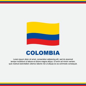 Colombia Flag Background Design Template. Colombia Independence Day Banner Social Media Post. Colombia Design vector