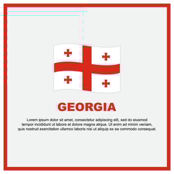 Georgia Flag Background Design Template. Georgia Independence Day Banner Social Media Post. Georgia Banner vector