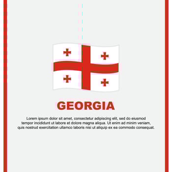 Georgia Flag Background Design Template. Georgia Independence Day Banner Social Media Post. Georgia Cartoon vector