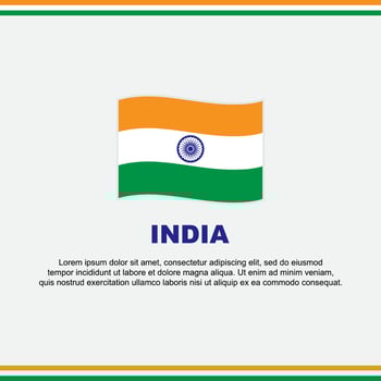 India Flag Background Design Template. India Independence Day Banner Social Media Post. India Design vector