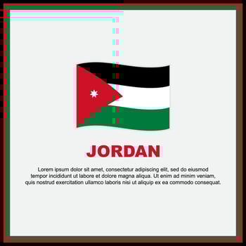 Jordan Flag Background Design Template. Jordan Independence Day Banner Social Media Post. Jordan Banner vector