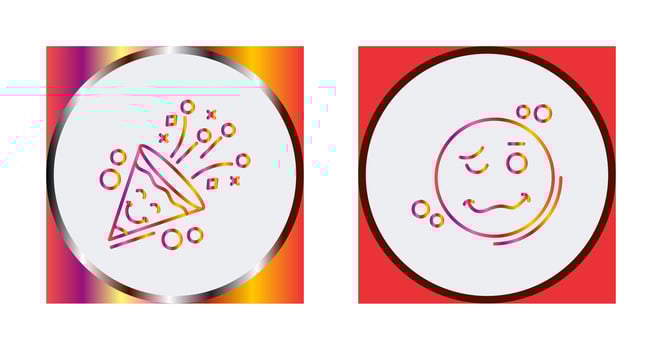 Drunk and Poppers Icon vector