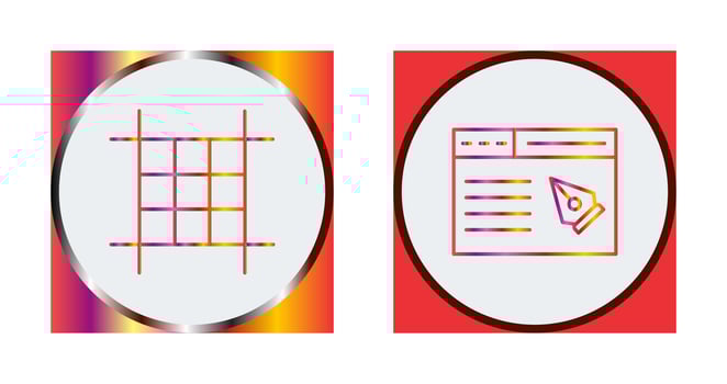 Square Layout and Web Page Icon vector