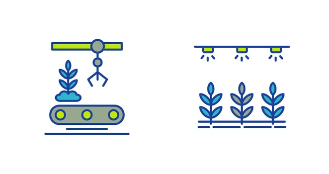 Conveyor and Irrigation  Icon vector