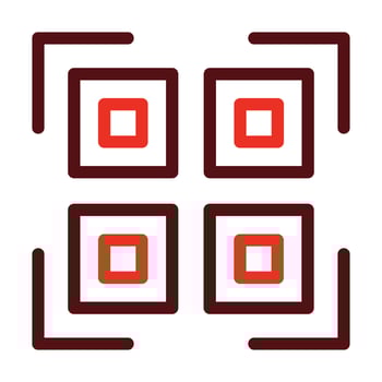Qr Code Vector Thick Line Two Color Icons For Personal And Commercial Use.