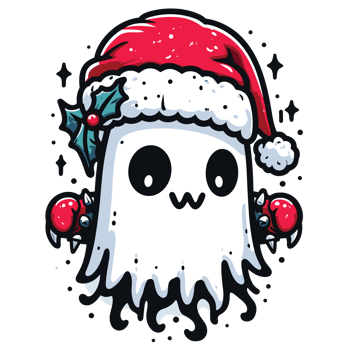 Beautiful Halloween Boo Wearing Hat - Ai Generative png