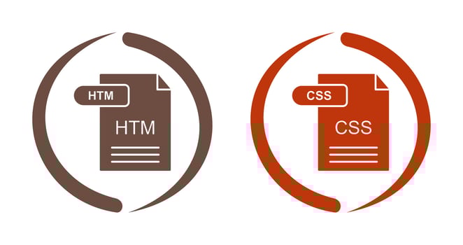HTM and CSS Icon vector