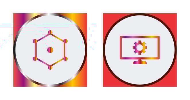 nodes and network setting  Icon vector