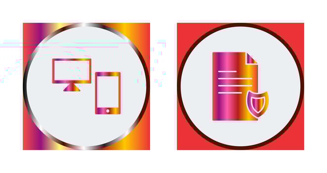 devices and private document  Icon vector