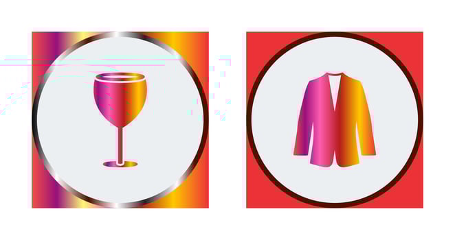 Alcohol and Suit Icon vector