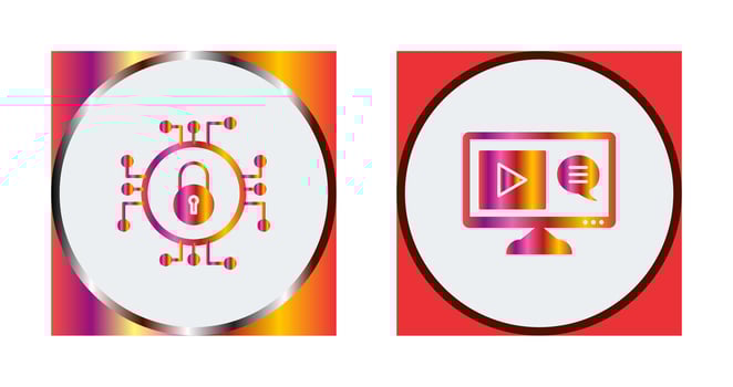 Data Security and Content Production Icon vector
