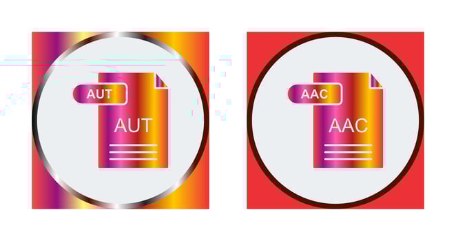 AAC and AUT Icon vector