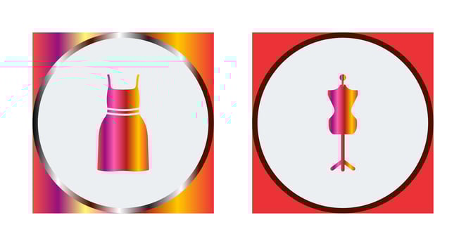 Cocktail Dress and Dress Holder Icon vector