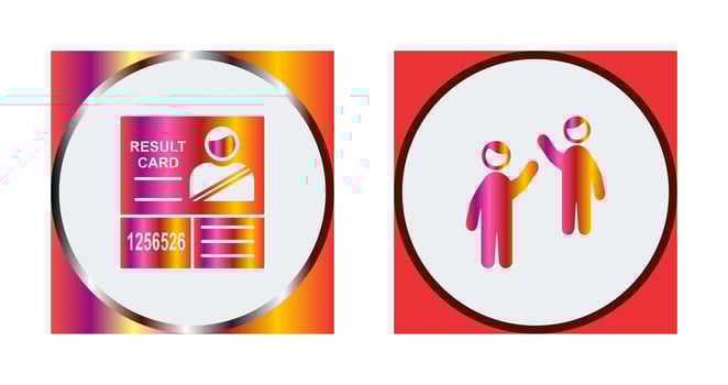 Candidate Results and Waing to people Icon vector