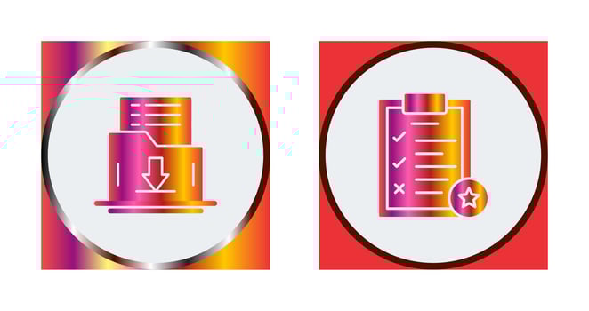 Save List and Task List Icon vector