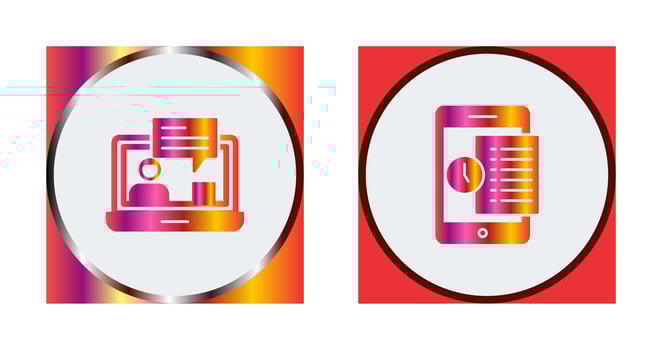 Coaching and Online  Icon vector