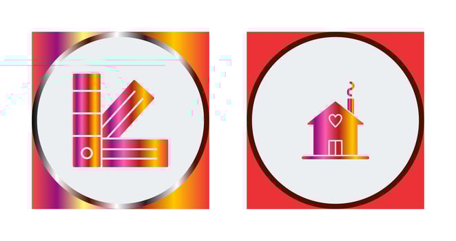 House and Pantone  Icon vector