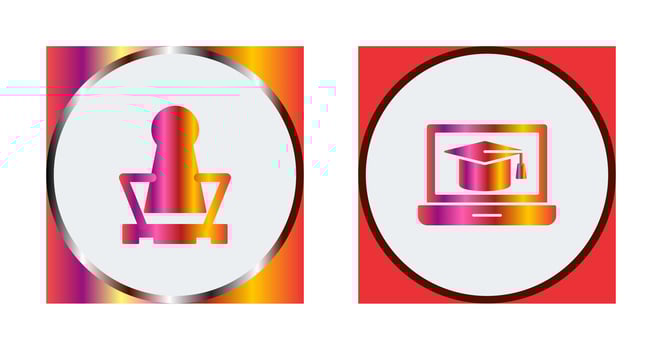 Binder and Graduation  Icon vector