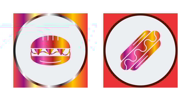 Sandwich and Hotdog Icon vector