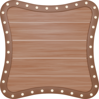 3D Wooden Signboards With Light Frame png