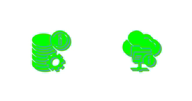 data and folder  Icon vector