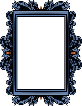 Vintage ornament frame for wedding vector
