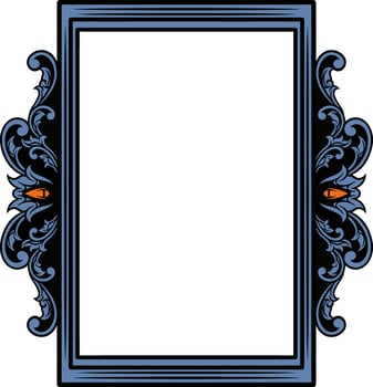 Vintage ornament frame for wedding vector