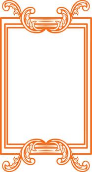 Vintage ornament frame for wedding vector