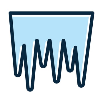 Icicles Vector Thick Line Filled Dark Colors Icons For Personal And Commercial Use.