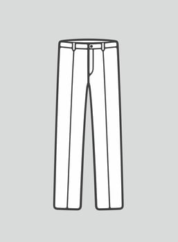 Men's business trousers line icon on a background. Vector illustration.
