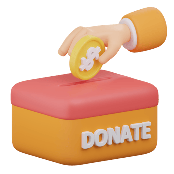Donation Coin 3d icon png