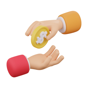 Giving money 3d icon png