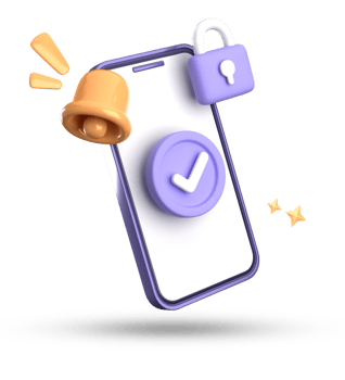 3d rendering of smartphone and bell notification, 3D pastel icon set. png