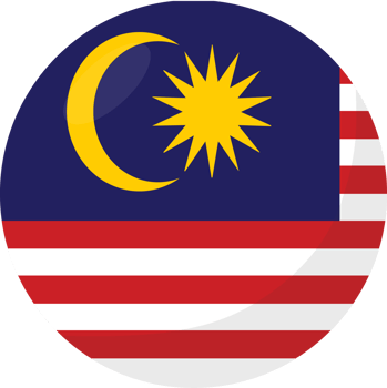 Malaysia flag circle 3D cartoon style. png