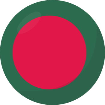 Bangladesh flag circle 3D cartoon style. png