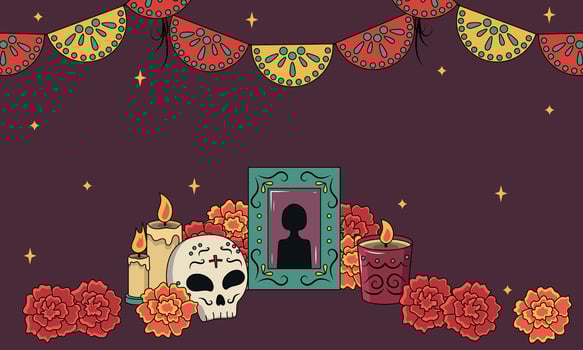 Day of The Dead vector banner