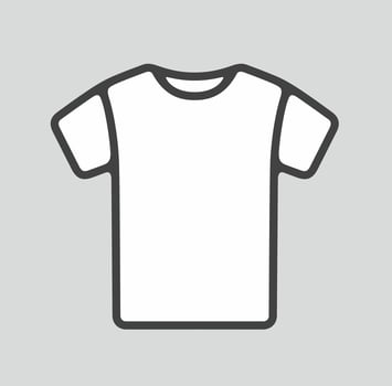 Men's t shirt line icon on a background. Vector illustration.