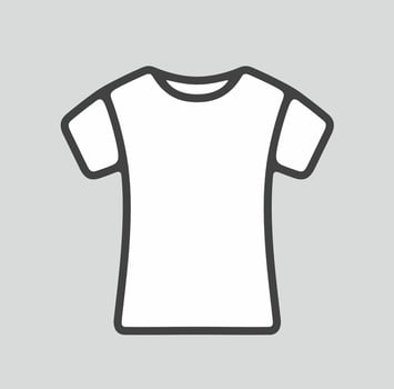 Women's t shirt line icon on a background. Vector illustration.