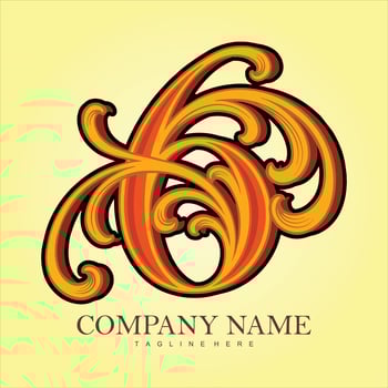 Classic timeless number 6 monogram logo vector illustrations for your work logo, merchandise t-shirt, stickers and label designs, poster, greeting cards advertising business company or brands.