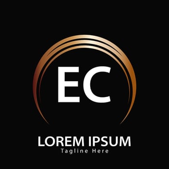 letter EC logo. E C. EC logo design vector illustration for creative company, business, industry. Pro vector