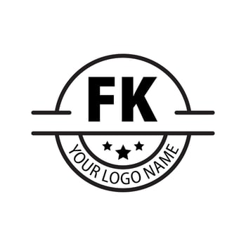 letter FK logo. F K. FK logo design vector illustration for creative company, business, industry. Pro vector