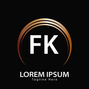 letter FK logo. F K. FK logo design vector illustration for creative company, business, industry. Pro vector