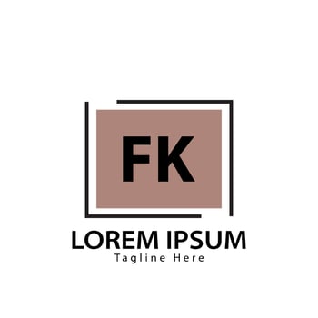 letter FK logo. F K. FK logo design vector illustration for creative company, business, industry. Pro vector