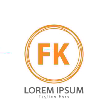letter FK logo. F K. FK logo design vector illustration for creative company, business, industry. Pro vector