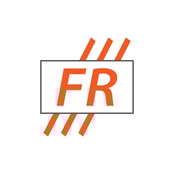 letter FR logo. F R. FR logo design vector illustration for creative company, business, industry. Pro vector