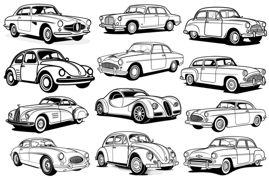 Beautiful Car Silhouette - Ai Generative png