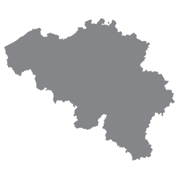 Belgium map. Map of Belgium in details in grey png