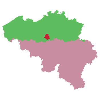 Belgium map with main regions. Map of Belgium png