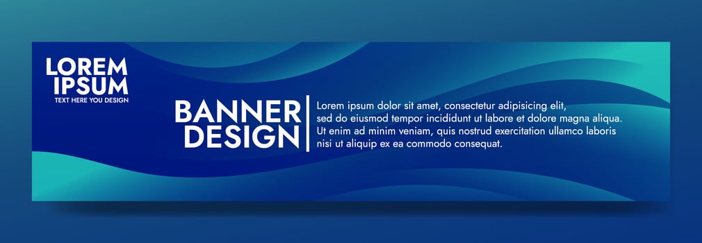 Abstract green blue banner color with a unique wavy design. It is ideal for creating eye catching headers, promotional banners, and graphic elements with a modern and dynamic look. vector