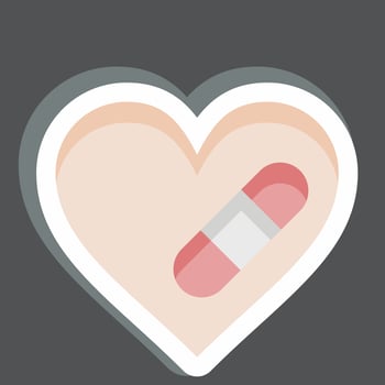 Sticker Cure. related to World Cancer symbol. simple design editable. simple illustration vector
